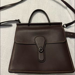 Dark brown coach bag only used once